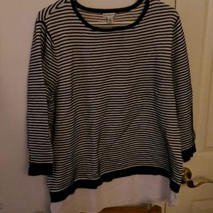 Croft & Barrow Large Striped Sweater